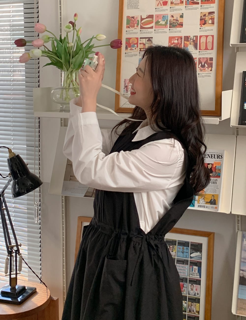 Pintuck Drawstring Waist Dress BA15