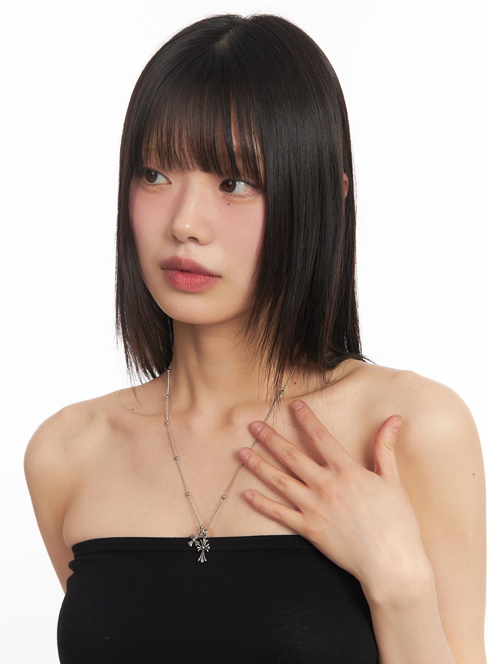 Elysian Flower Cross Necklace IM531