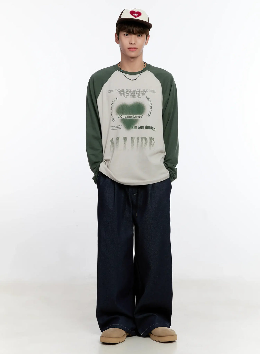 Men's Graphic Raglan Long Sleeve T-Shirt IS529