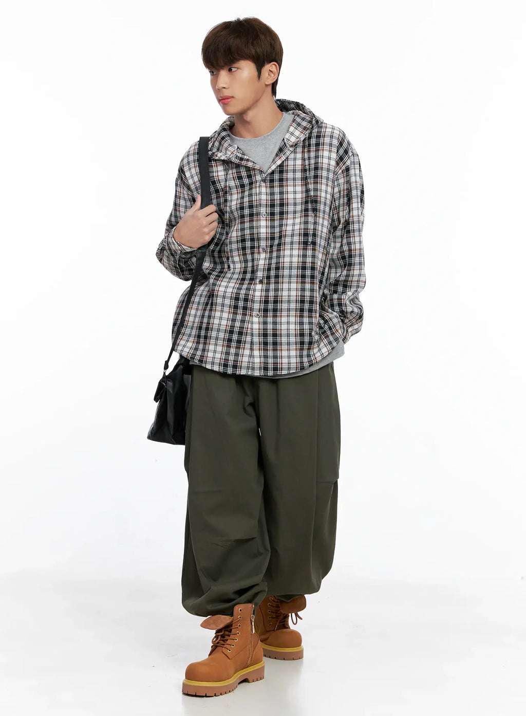 Men's Pintuck Wide-Leg Pants IO506