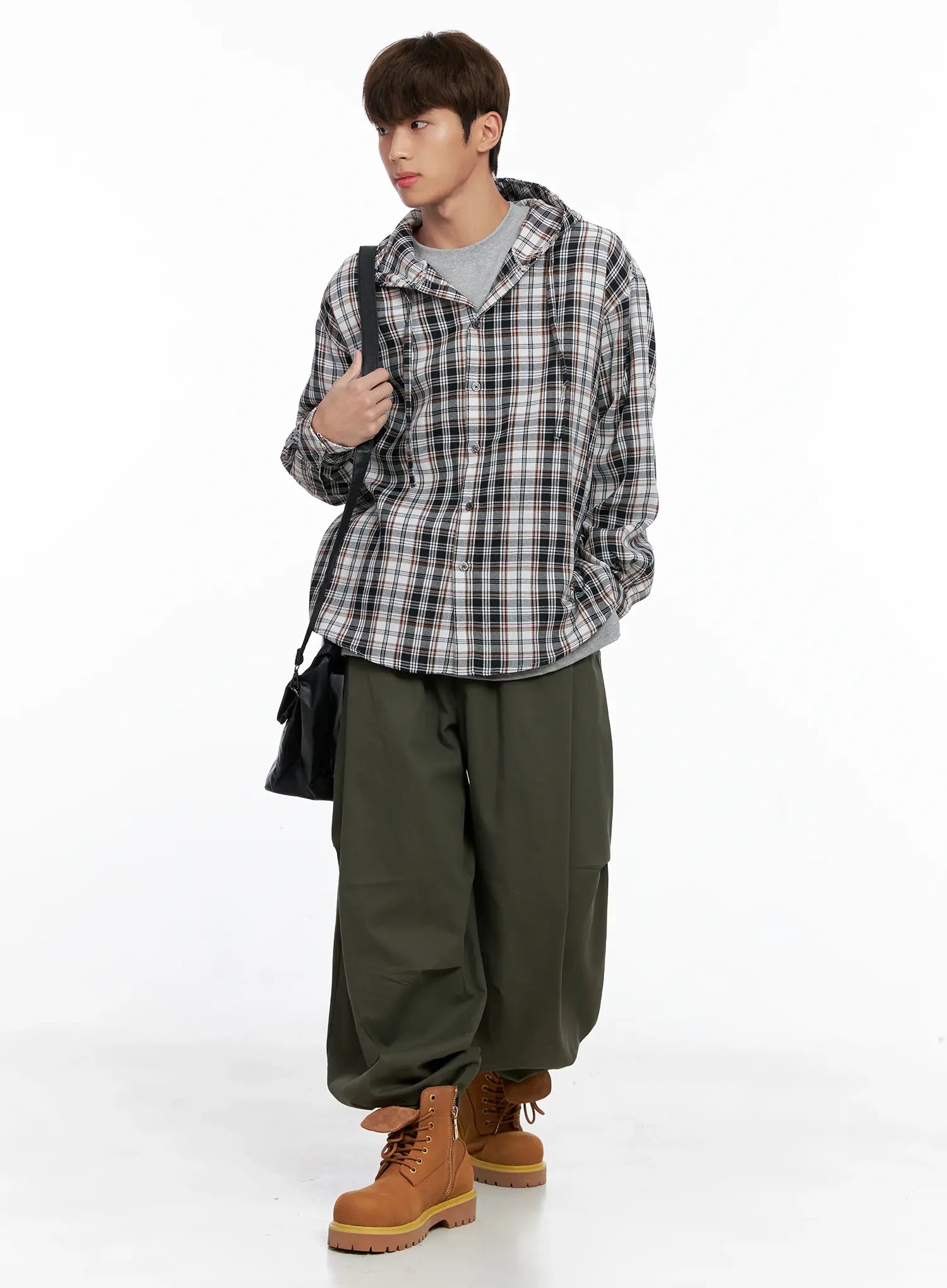 Men's Pintuck Wide-Leg Pants IO506