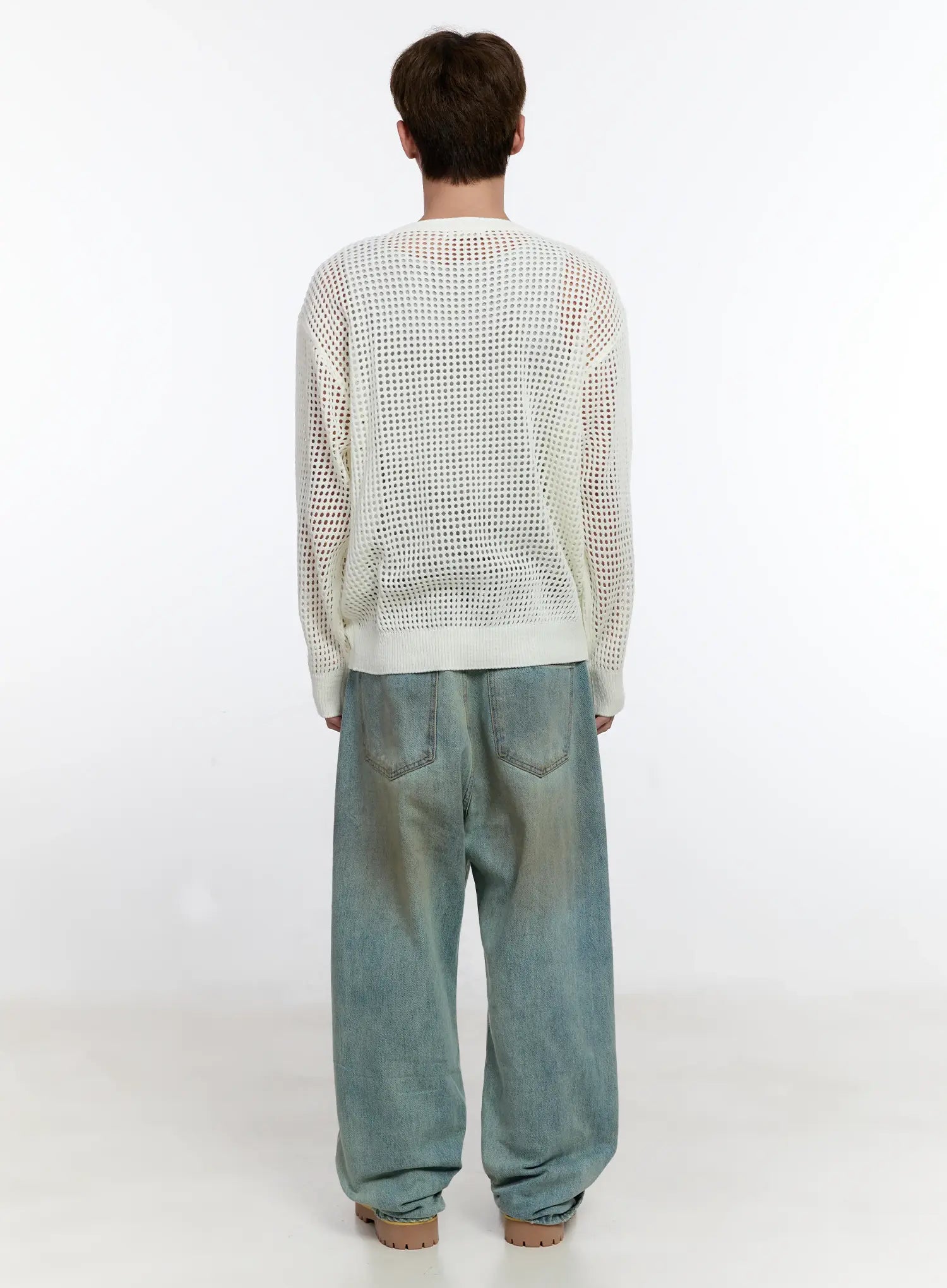 Men's Vintage Wash Wide Fit Jeans IS529