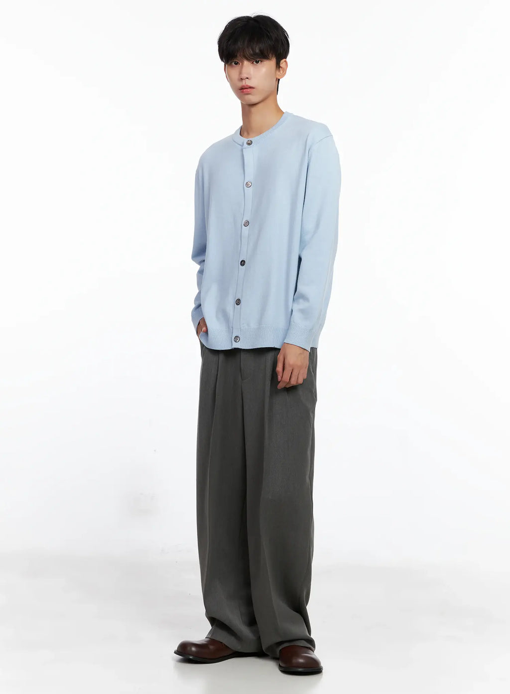 Men's Classic Round Cardigan IS519