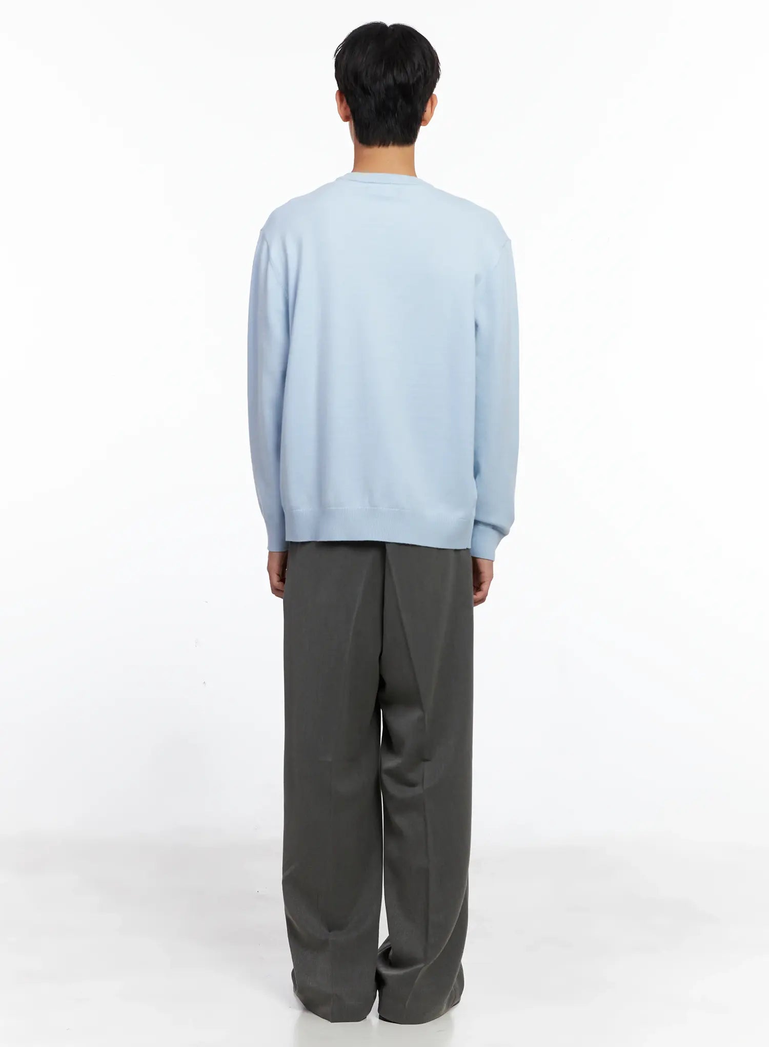 Men's Pintuck Wide-Leg Trousers IS519