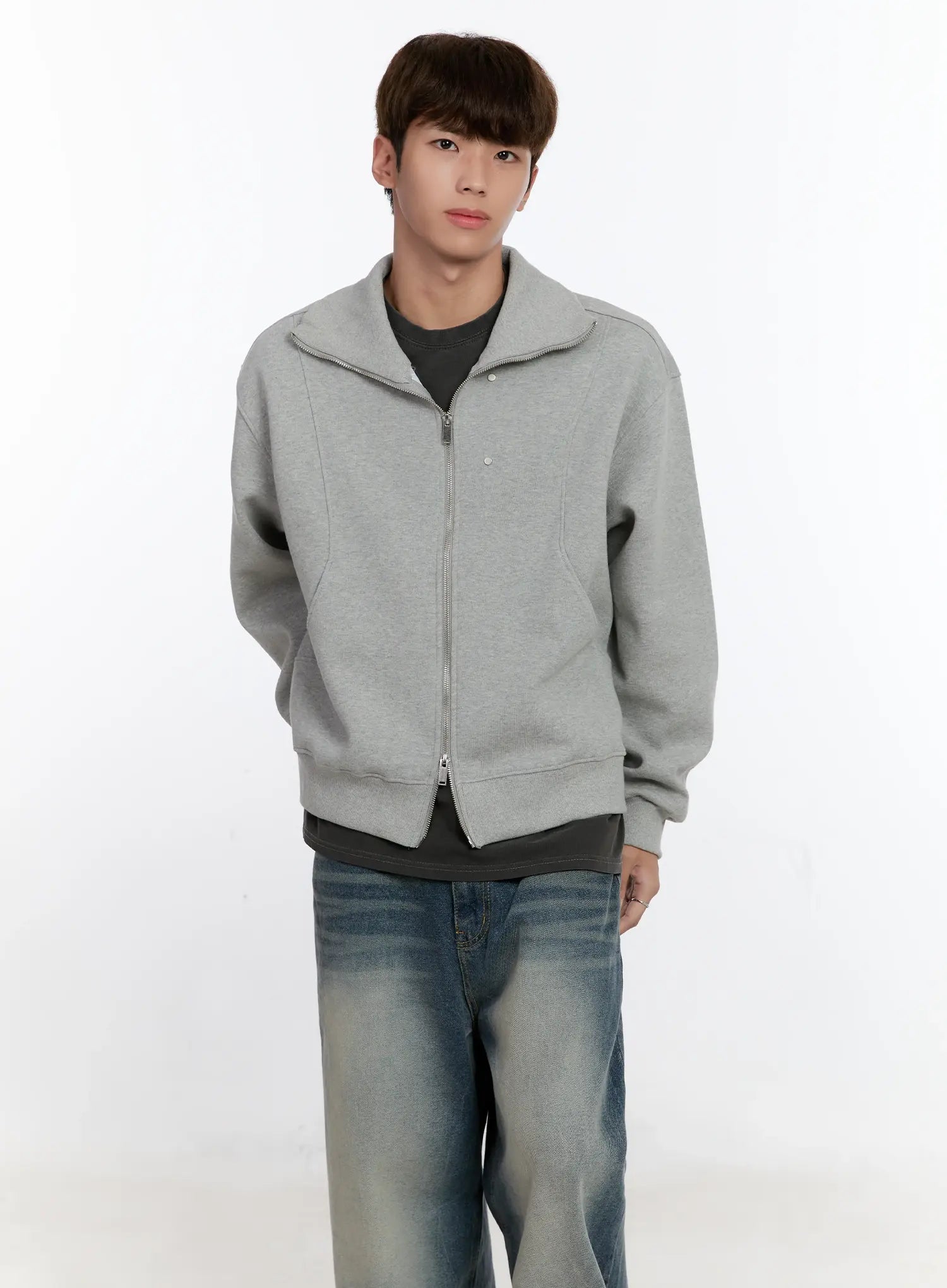 Men's Classic Two-Way Zip-Up Jacket IS529