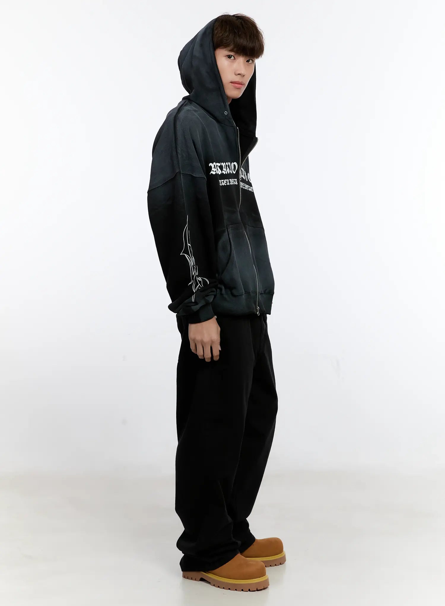 Men's Graphic Zip-Up Hoodie IS530