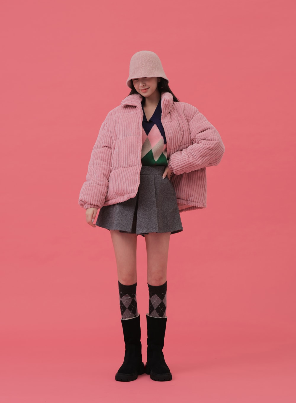 2 Pack Socks With Diamond Pattern