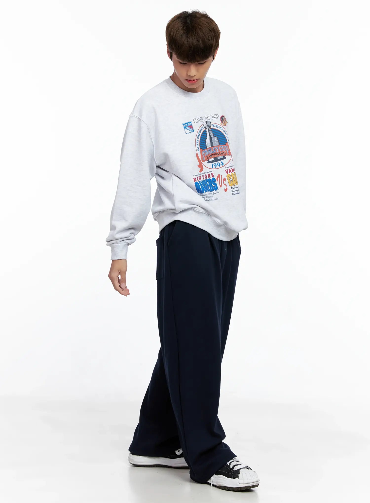 Men's Plaid Waistband Sweatpants IO502