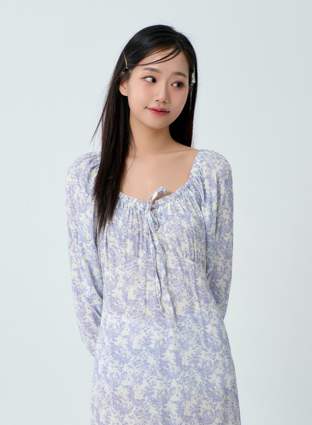 Flower Print Maxi Dress BM331