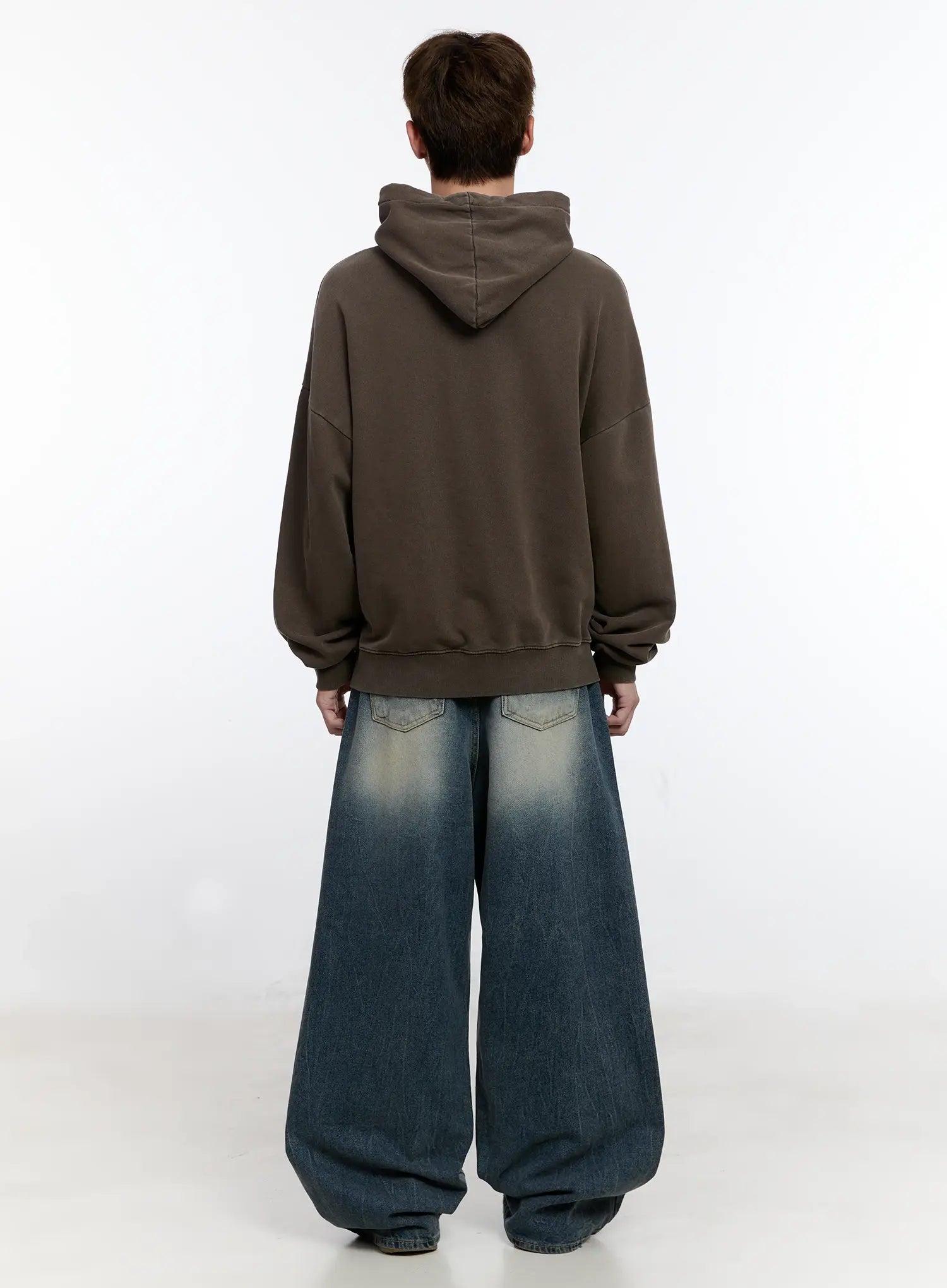 Men's Vintage Wash Baggy Jeans IS529