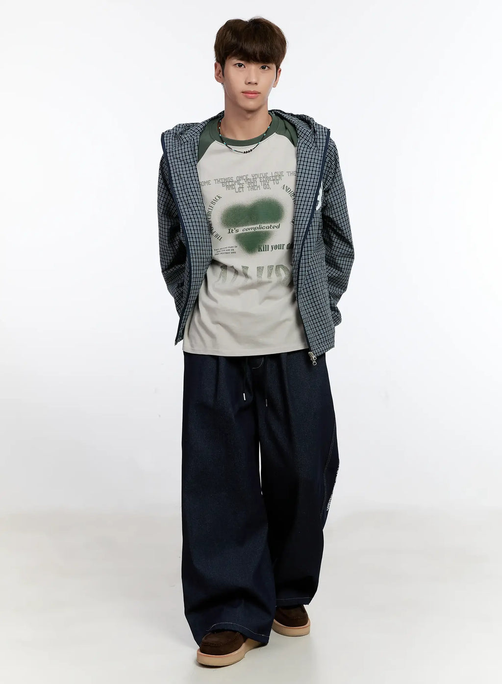 Men's Graphic Jeans (Dark Blue) IS529