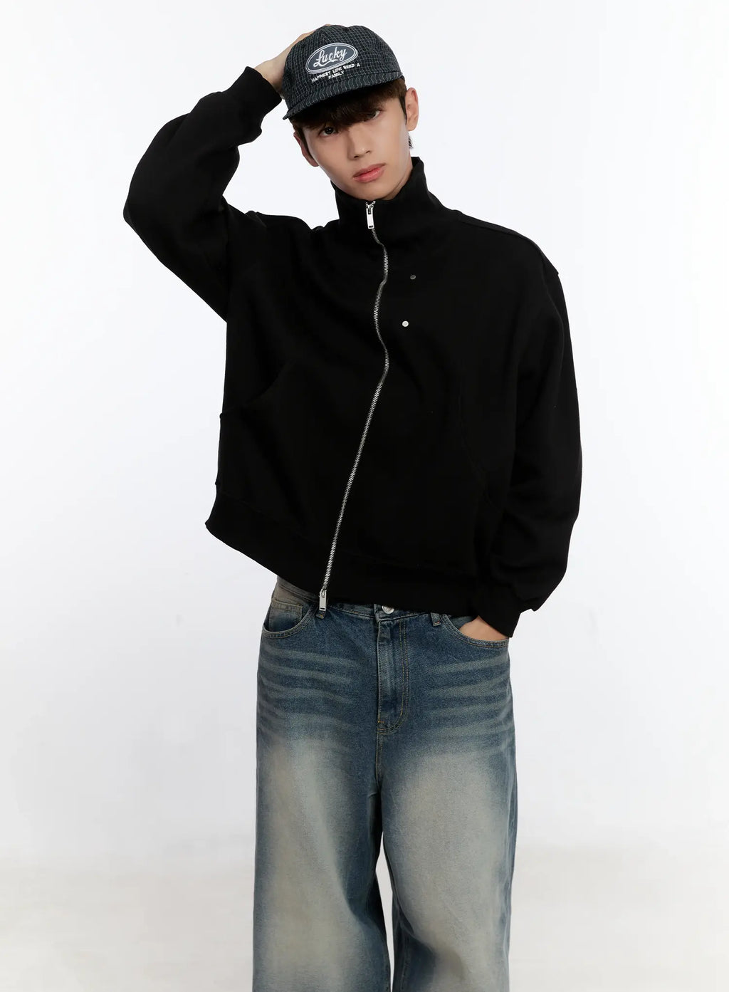 Men's Classic Two-Way Zip-Up Jacket IS529