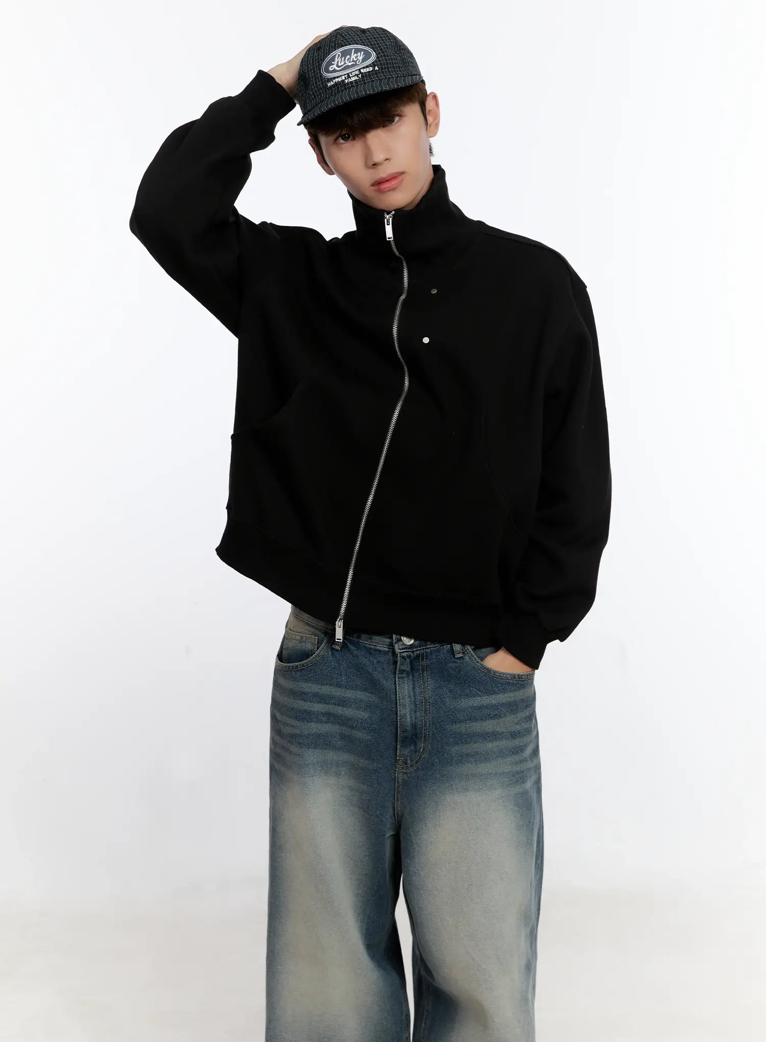 Men's Classic Two-Way Zip-Up Jacket IS529