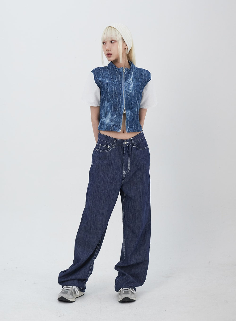 Two-Way Zip-Up Tee IU313