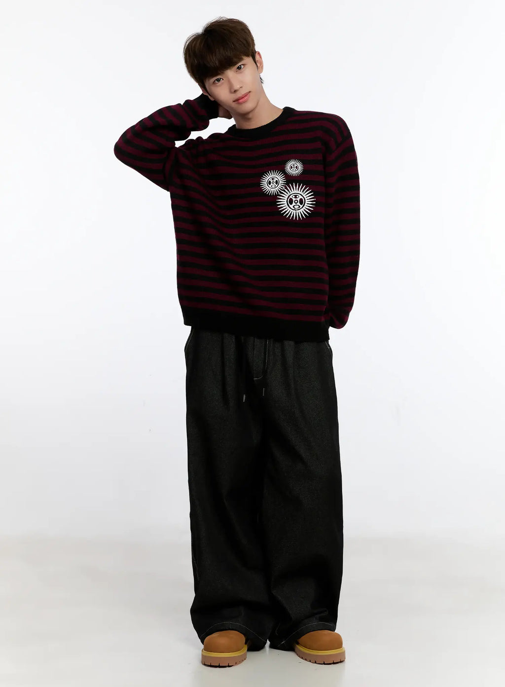 Men's Graphic Jeans (Black) IS529