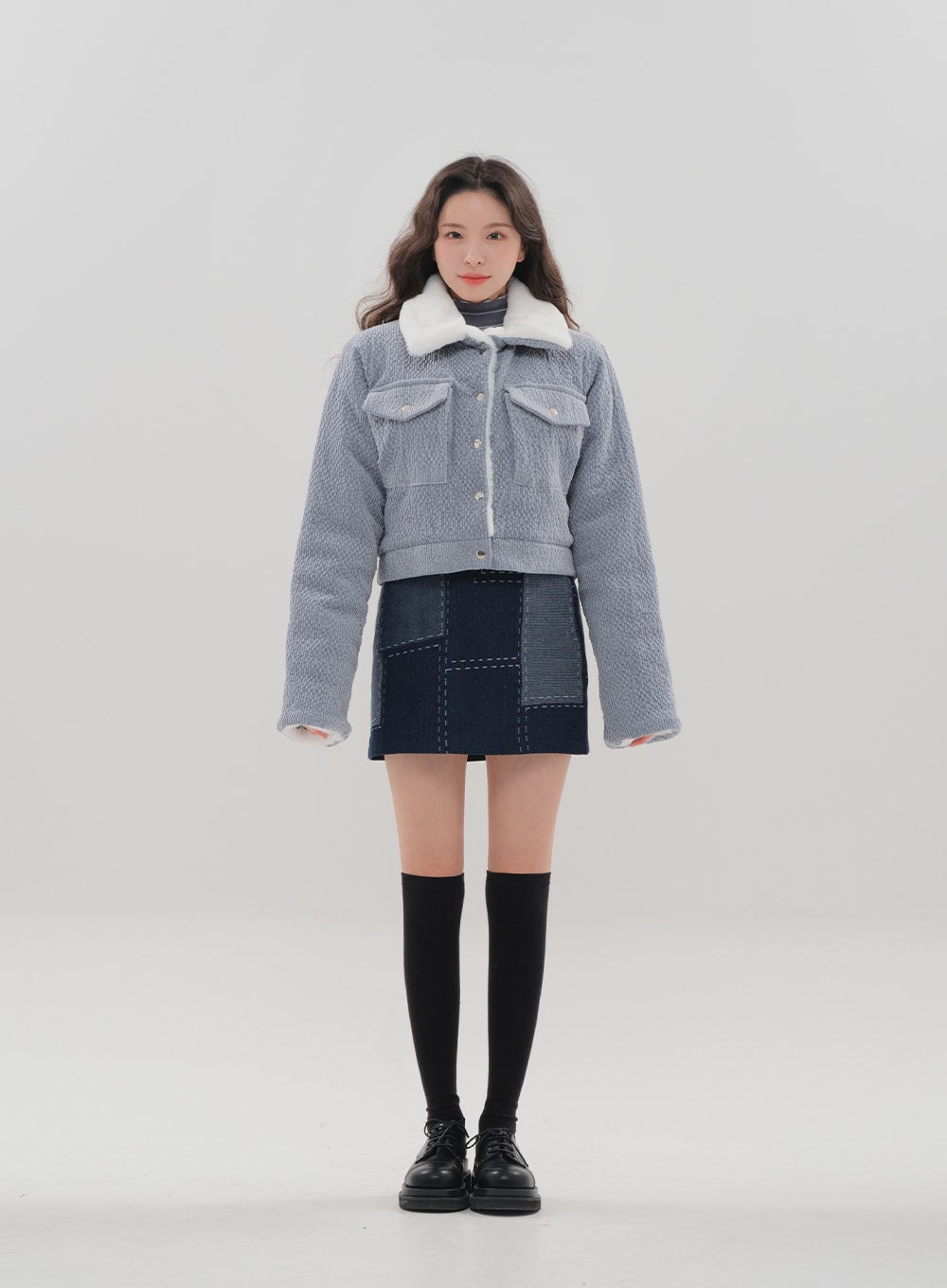 Corduroy Cropped Jacket BS-B04011203