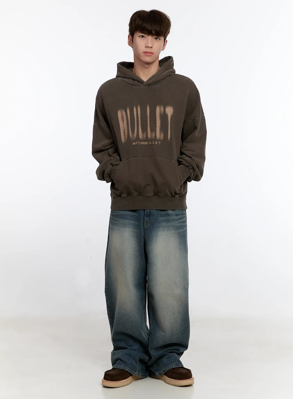 Men's Vintage Wash Baggy Jeans IS529