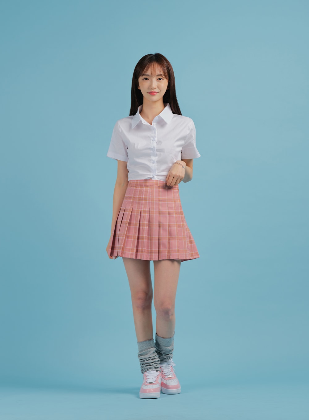 Plaid Pleated Tennis Skirt BA27