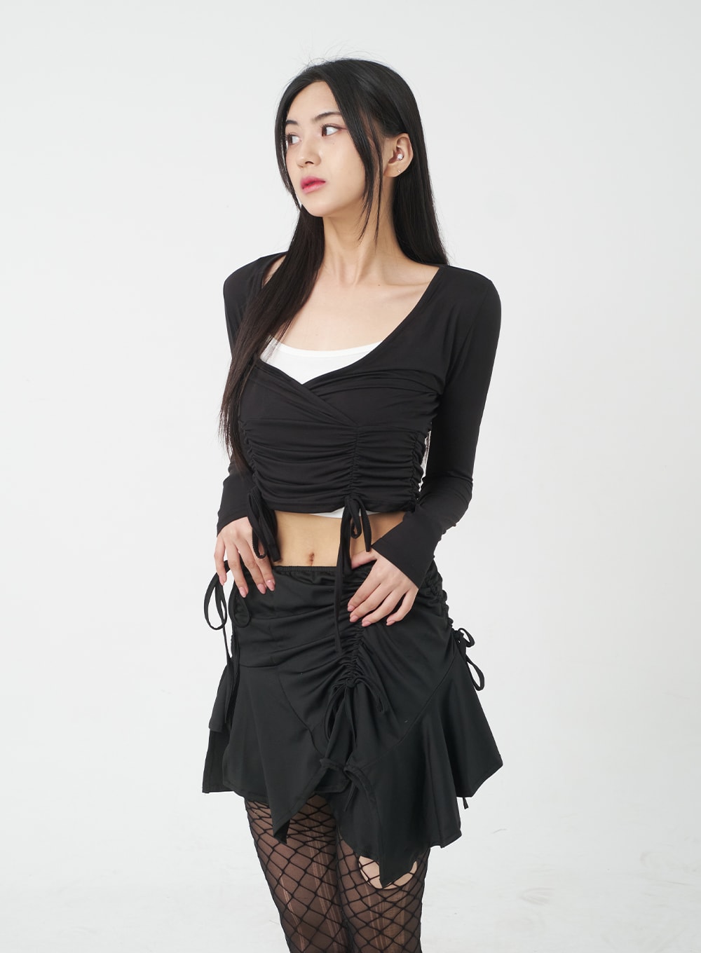 V-Neck Cropped Top BY309