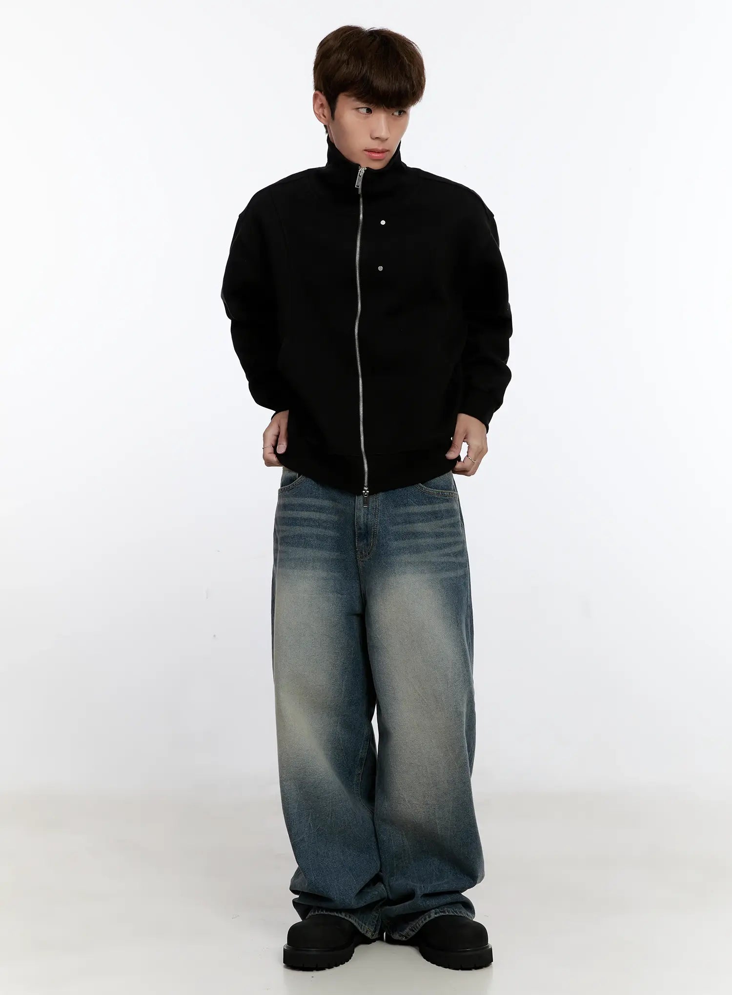 Men's Classic Two-Way Zip-Up Jacket IS529