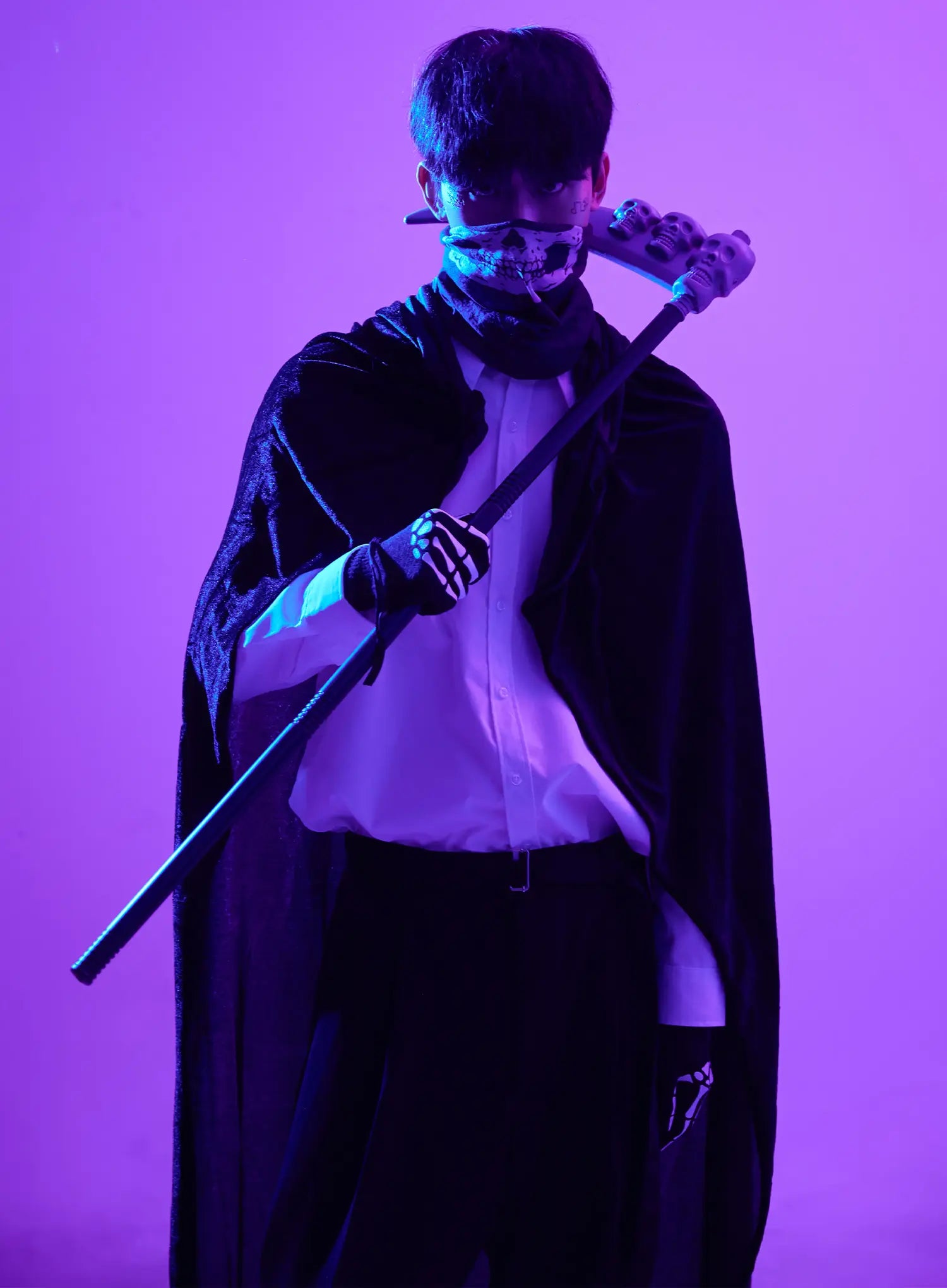 Men's Classic Belted Wide-Leg Pants IO506