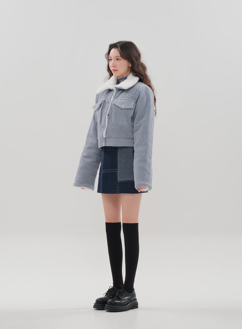 Corduroy Cropped Jacket BS-B04011203