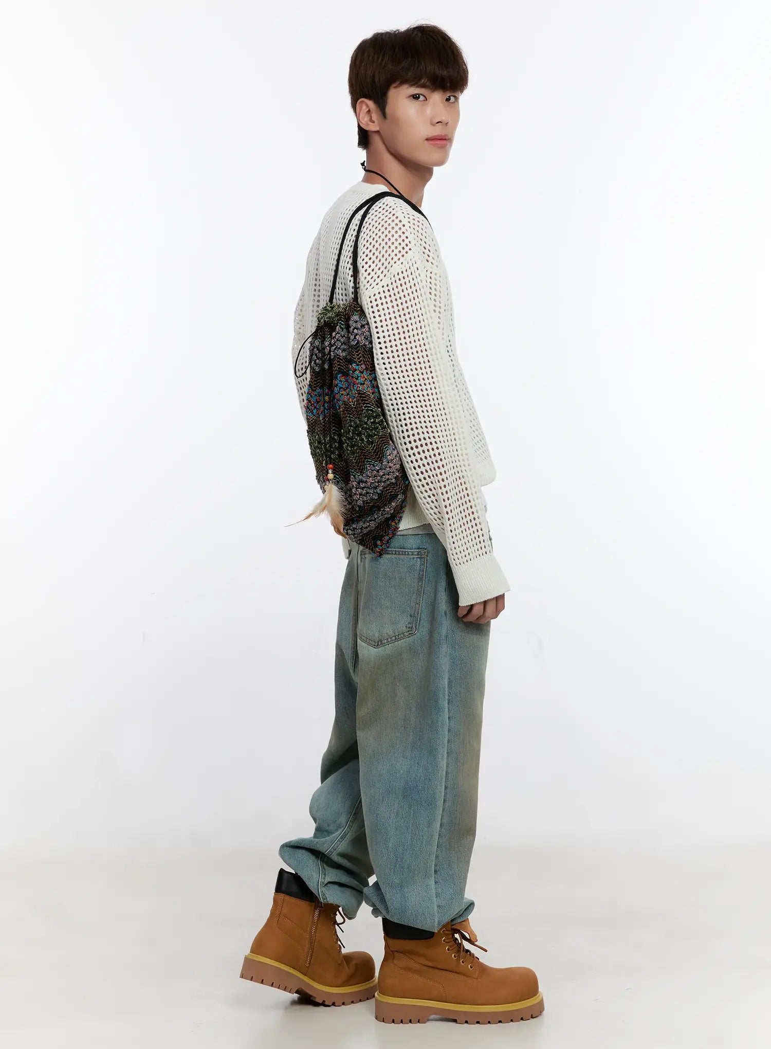 Men's Vintage Wash Wide Fit Jeans IS529