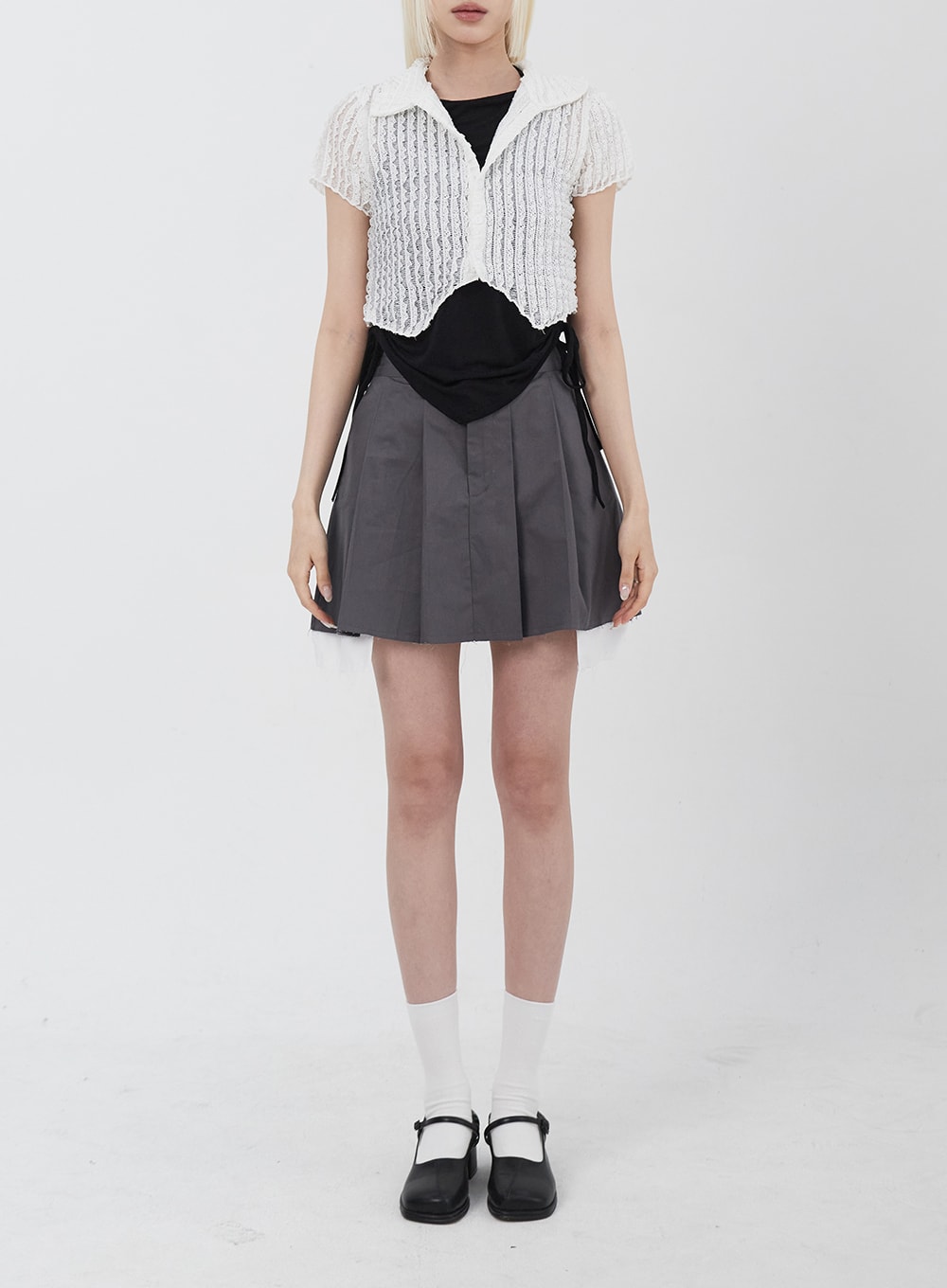 Cropped Mesh Top IU312