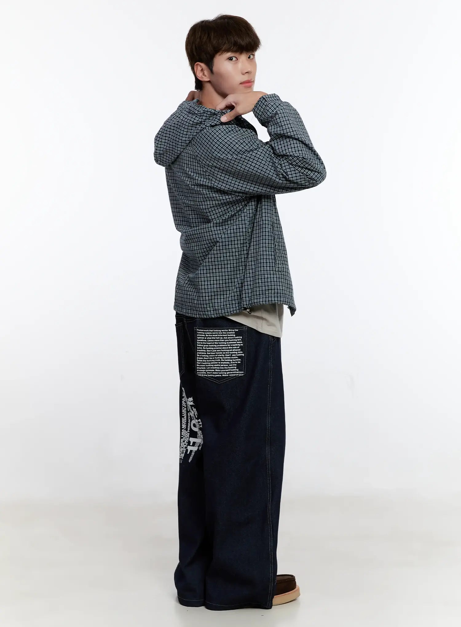 Men's Graphic Jeans (Dark Blue) IS529