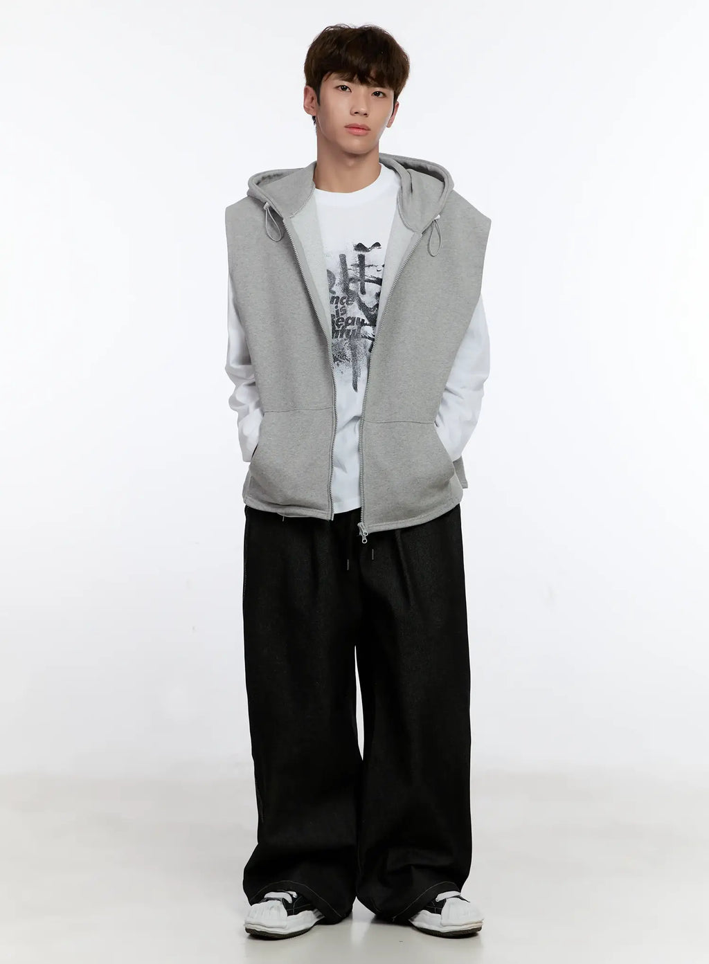 Men's Graphic Jeans (Black) IS529