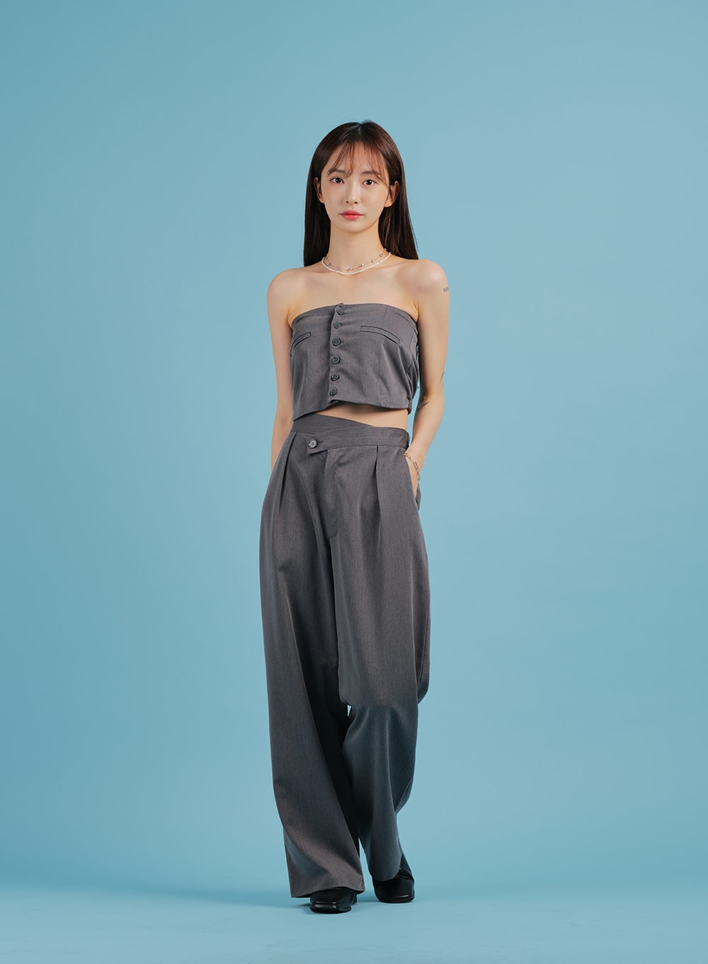 Tailored Pant Design Tube Top BA27