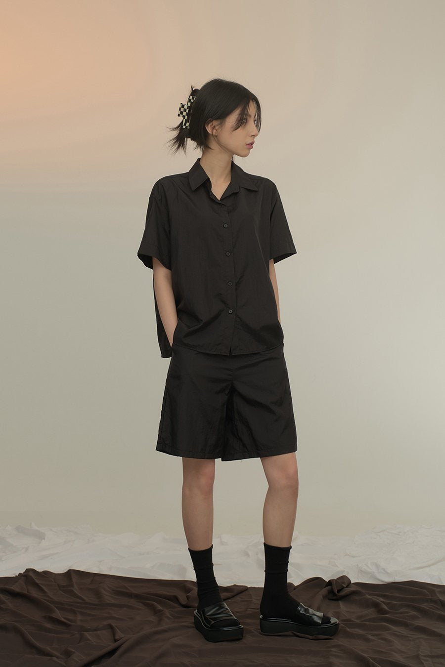 Plaid Hair Claw Clip CA04