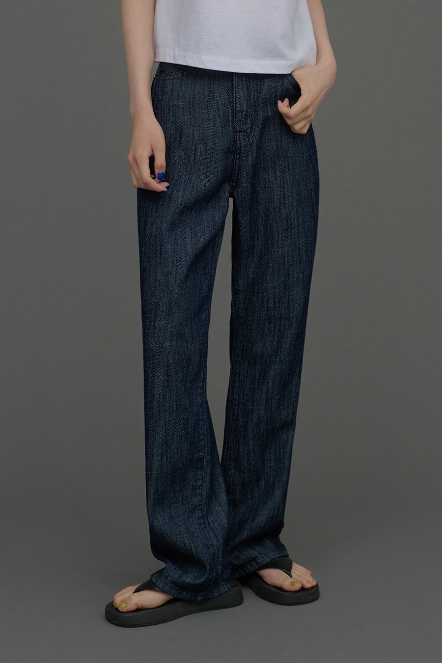 Indigo Wide Leg Jeans CCA15