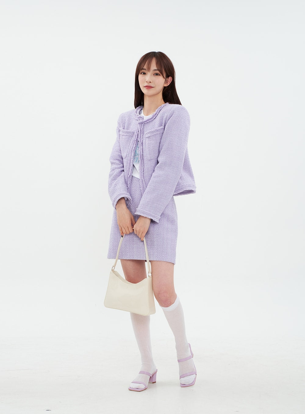 Sheer Mesh Under-knee Socks BA07