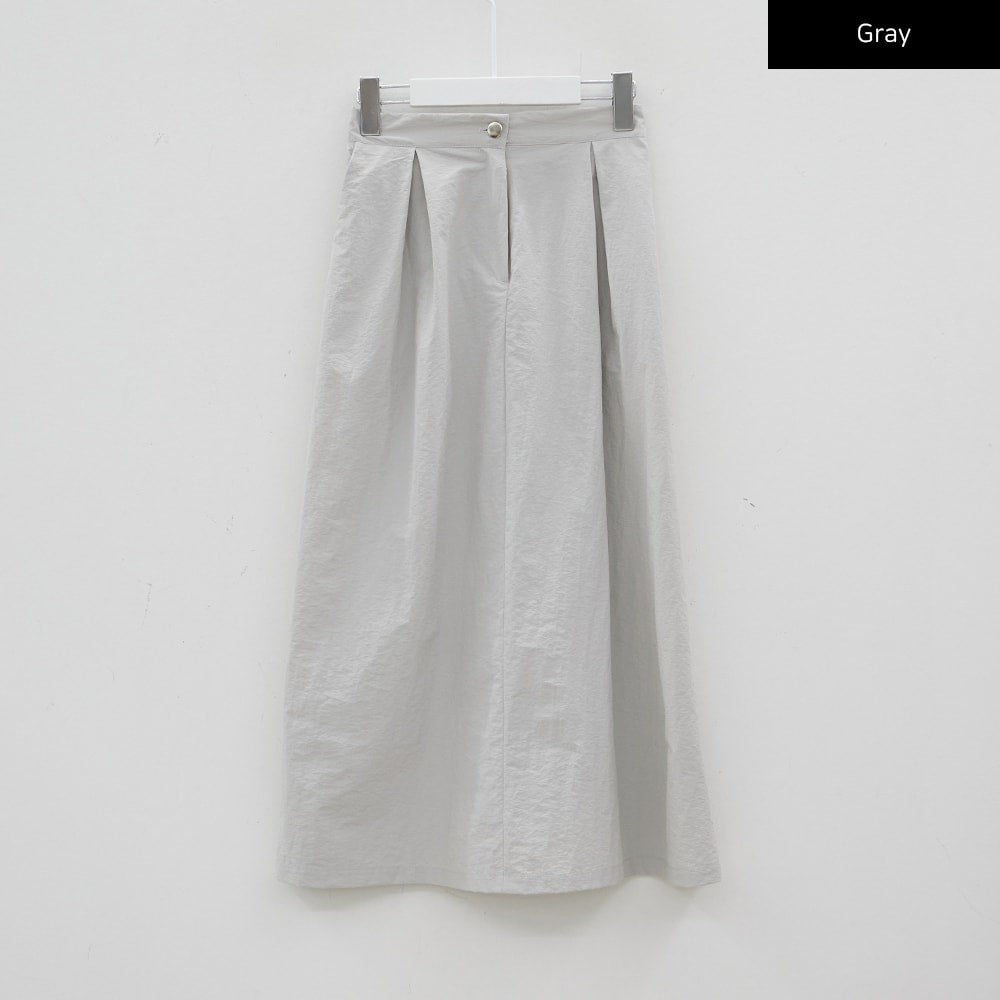 Nylon Maxi Skirt with Banded Back BJ03