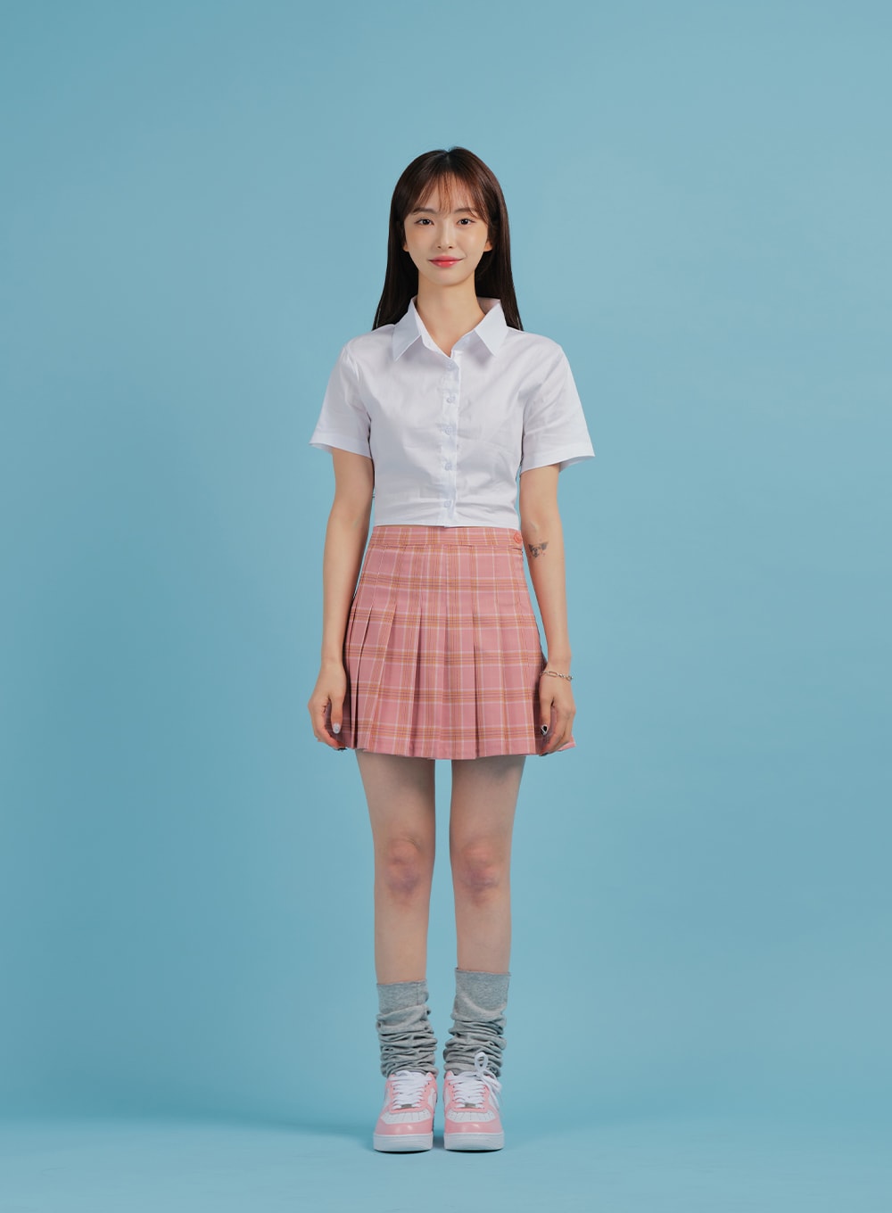 Plaid Pleated Tennis Skirt BA27