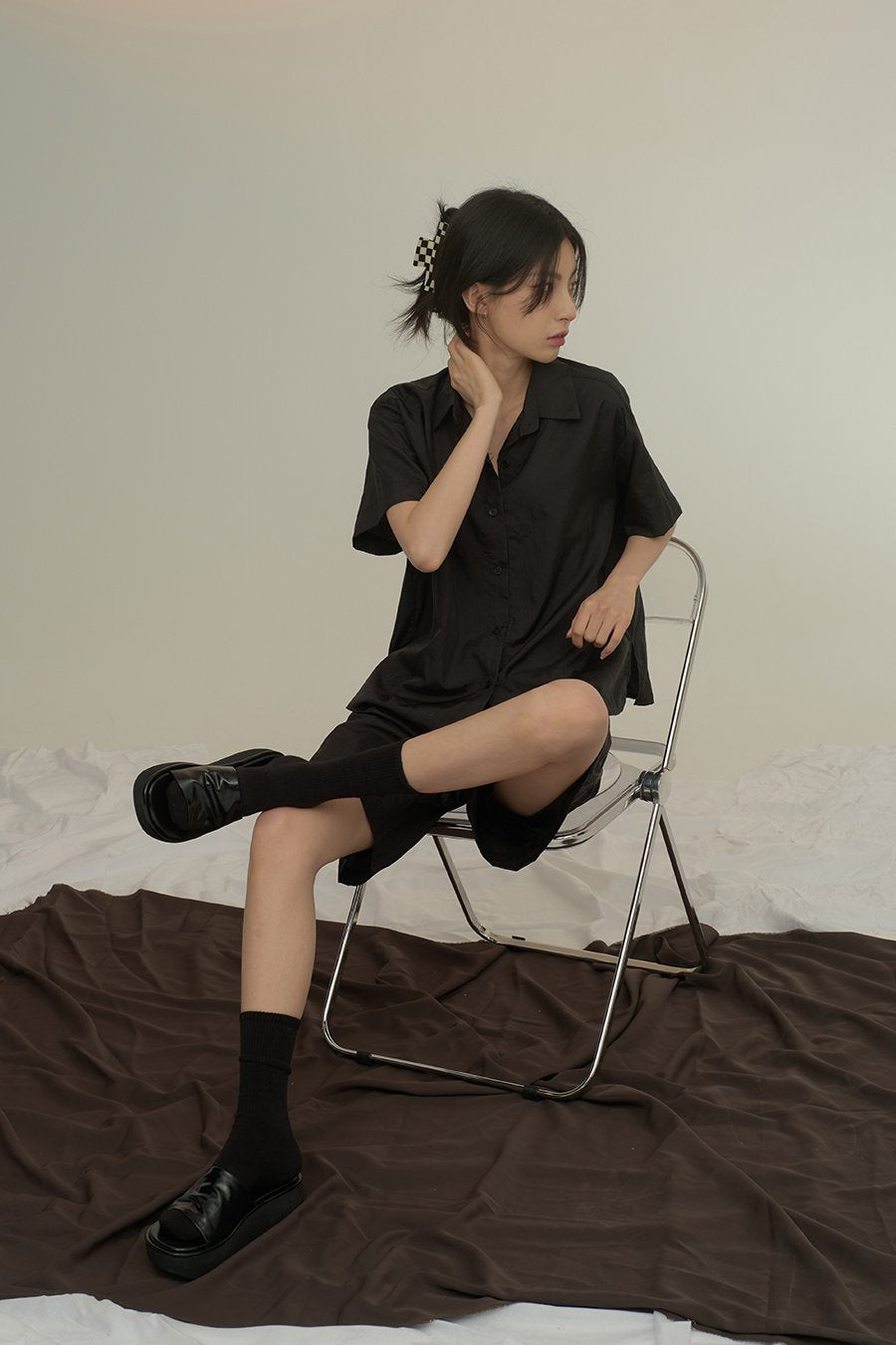 Plaid Hair Claw Clip CA04