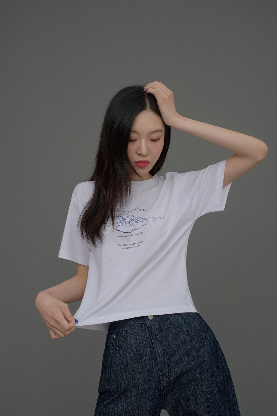 Indigo Wide Leg Jeans CCA15