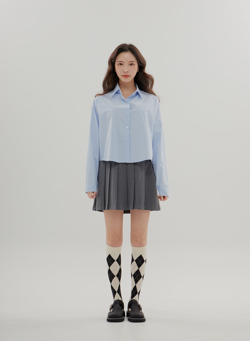 Cropped Long Sleeve Shirt B0802