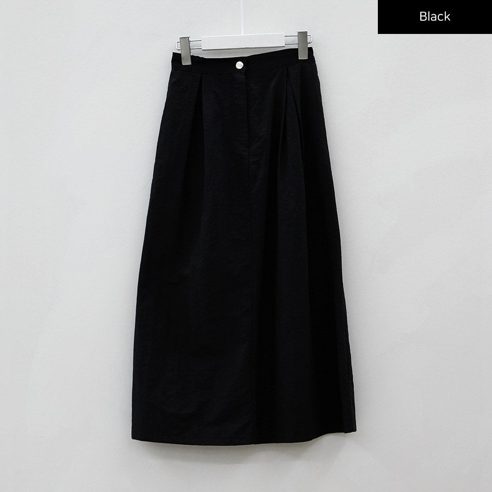 Nylon Maxi Skirt with Banded Back BJ03