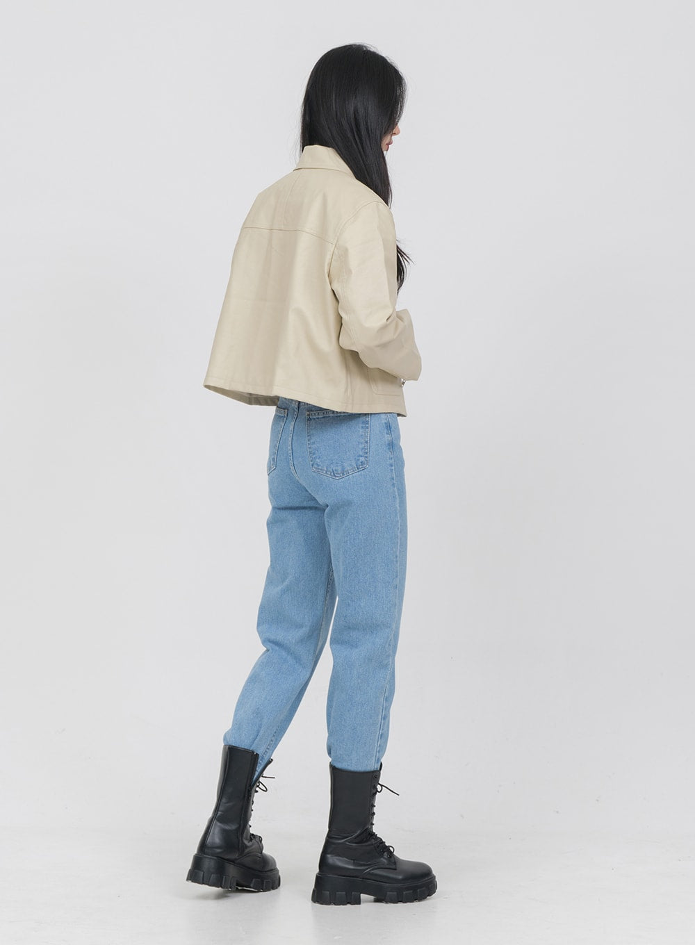 Big Pocket Faux Leather Jacket OA01