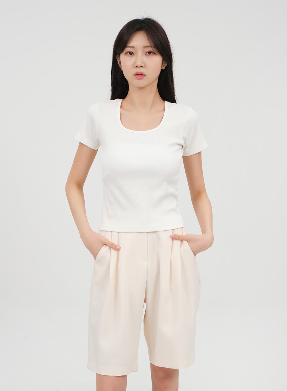 Basic Square Neck T-shirt OA13