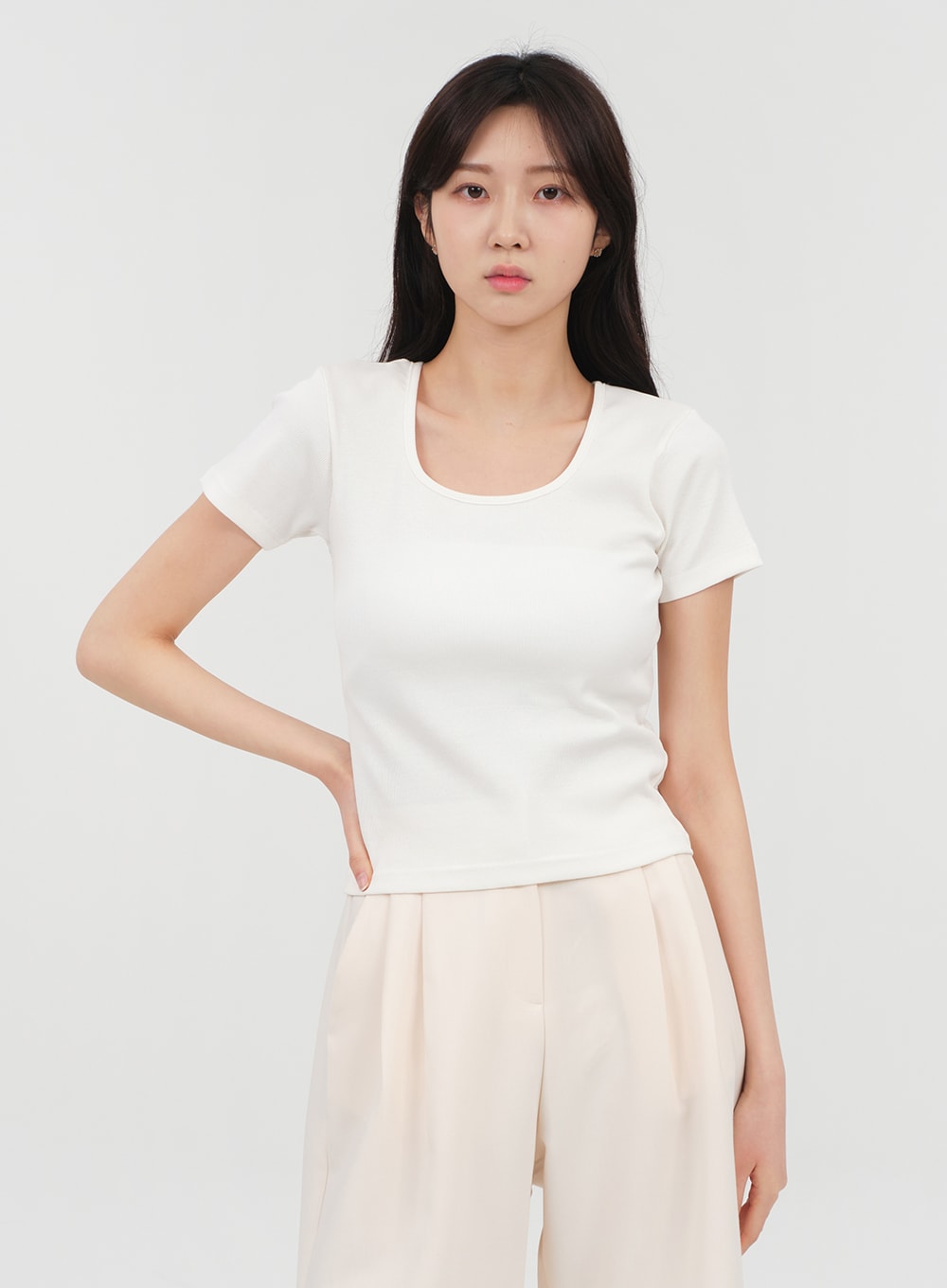 Basic Square Neck T-shirt OA13