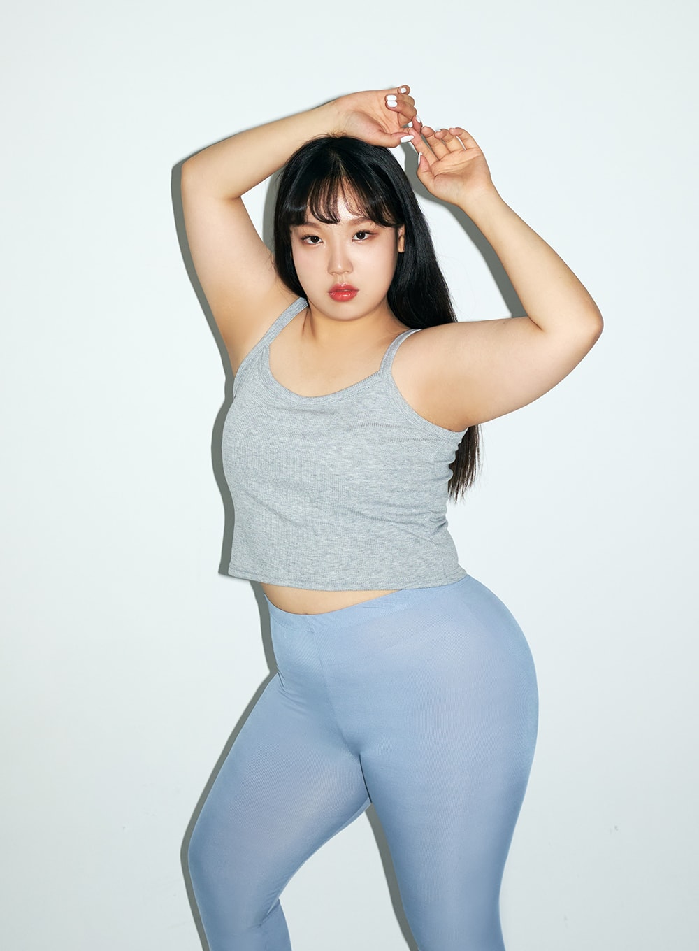 Plus Everyday Basic Ribbed Cropped Cami Top IY24