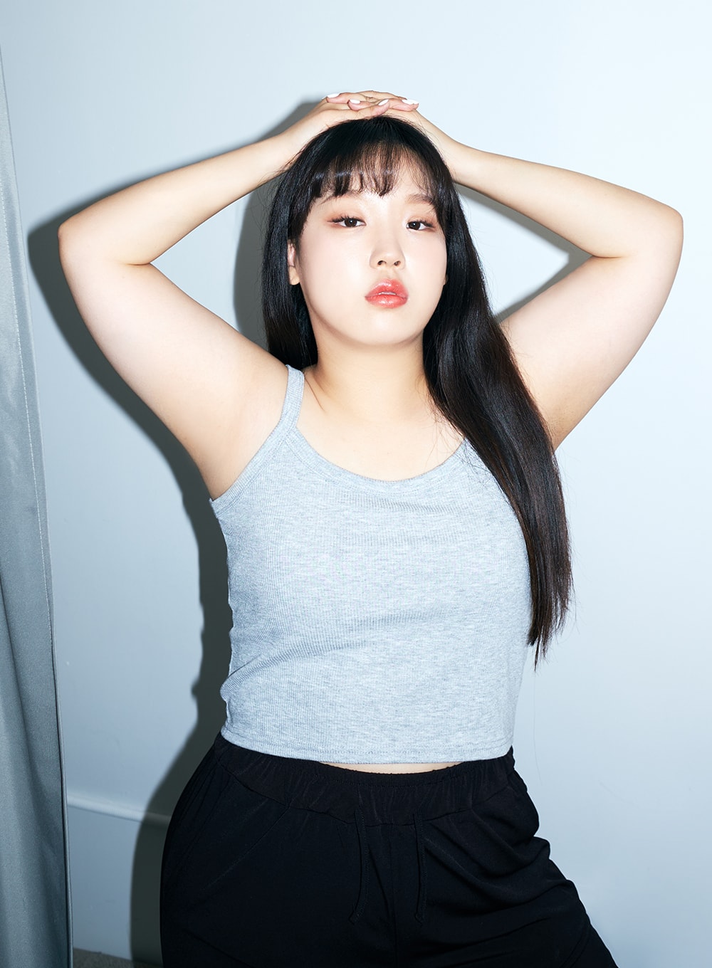 Plus Everyday Basic Ribbed Cropped Cami Top IY24