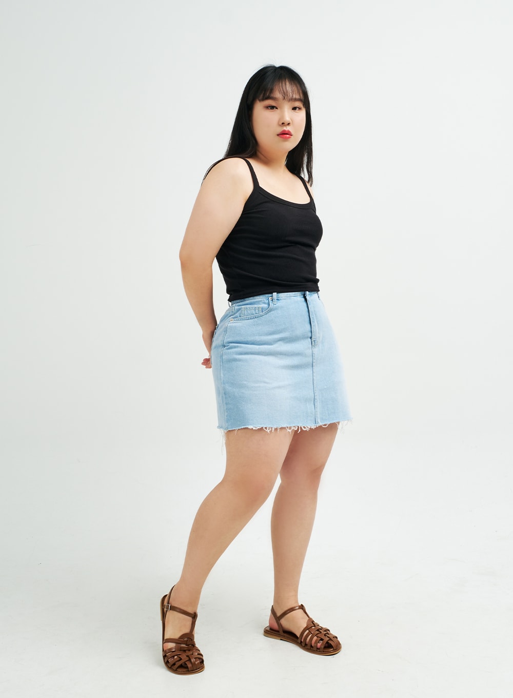 Plus Everyday Basic Ribbed Cropped Cami Top IY24