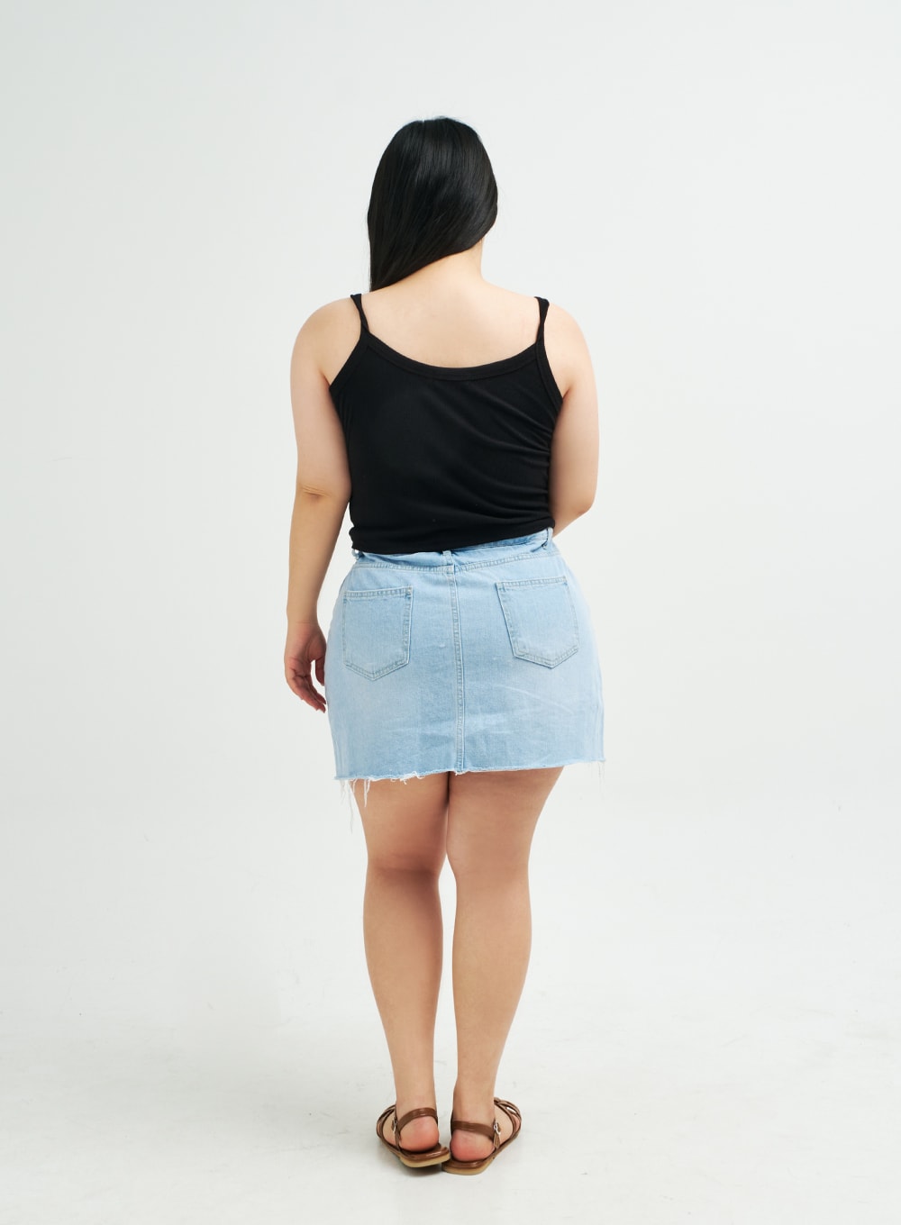 Plus Everyday Basic Ribbed Cropped Cami Top IY24