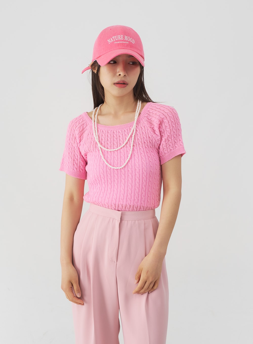 Banded Pintuck Wide Leg Tailored Pants OY26