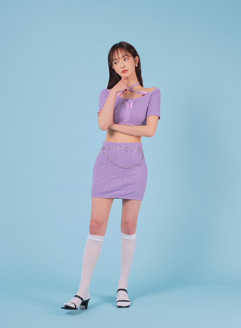 Sheer Mesh Under-knee Socks BA07