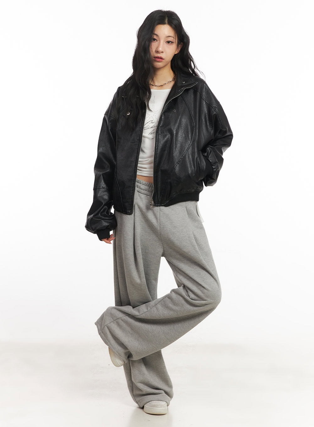 Refined Button-Up Leather Jacket CS412